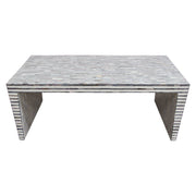 Mosaic Cocktail Table w/ Bone Inlay in Linear Pattern by Diamond Sofa - Furniture City (CA)l