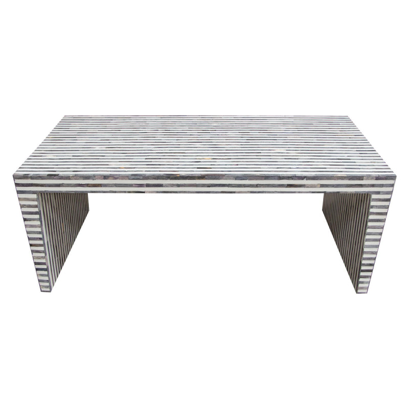 Mosaic Cocktail Table w/ Bone Inlay in Linear Pattern by Diamond Sofa - Furniture City (CA)l