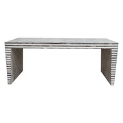 Mosaic Cocktail Table w/ Bone Inlay in Linear Pattern by Diamond Sofa - Furniture City (CA)l