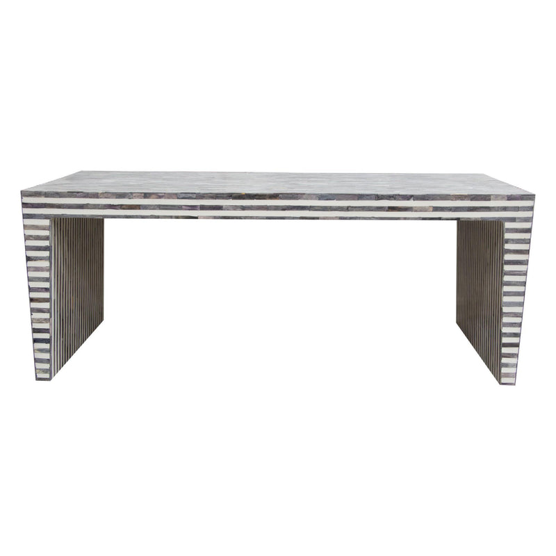 Mosaic Cocktail Table w/ Bone Inlay in Linear Pattern by Diamond Sofa - Furniture City (CA)l