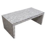 Mosaic Cocktail Table w/ Bone Inlay in Linear Pattern by Diamond Sofa - Furniture City (CA)l