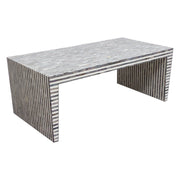 Mosaic Cocktail Table w/ Bone Inlay in Linear Pattern by Diamond Sofa - Furniture City (CA)l