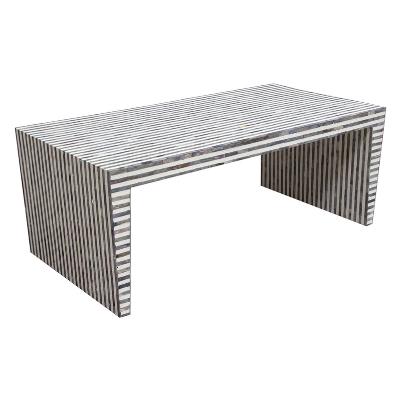 Mosaic Cocktail Table w/ Bone Inlay in Linear Pattern by Diamond Sofa - Furniture City (CA)l