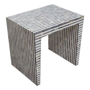 Mosaic End Table w/ Bone Inlay in Linear Pattern by Diamond Sofa - Furniture City (CA)l