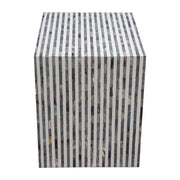 Mosaic End Table w/ Bone Inlay in Linear Pattern by Diamond Sofa - Furniture City (CA)l