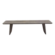 Motion Solid Mango Wood Dining/Accent Bench in Smoke Grey Finish w/ Silver Metal Inlay by Diamond Sofa - Furniture City (CA)l