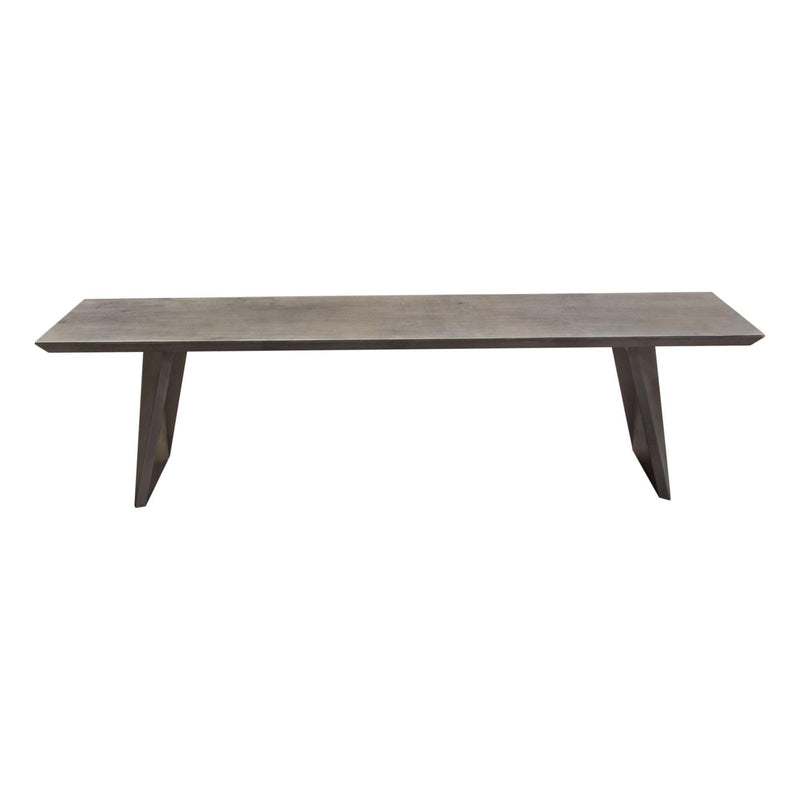 Motion Solid Mango Wood Dining/Accent Bench in Smoke Grey Finish w/ Silver Metal Inlay by Diamond Sofa - Furniture City (CA)l