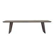 Motion Solid Mango Wood Dining/Accent Bench in Smoke Grey Finish w/ Silver Metal Inlay by Diamond Sofa - Furniture City (CA)l