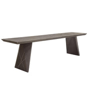 Motion Solid Mango Wood Dining/Accent Bench in Smoke Grey Finish w/ Silver Metal Inlay by Diamond Sofa - Furniture City (CA)l