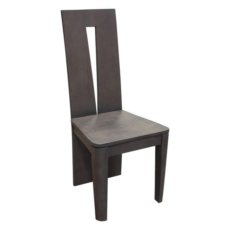 Motion 2-Pack Solid Mango Wood Dining Chair in Smoke Grey Finish w/ Silver Metal Inlay by Diamond Sofa - Furniture City (CA)l