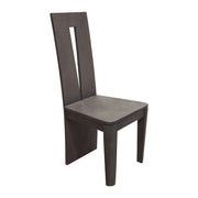 Motion 2-Pack Solid Mango Wood Dining Chair in Smoke Grey Finish w/ Silver Metal Inlay by Diamond Sofa - Furniture City (CA)l