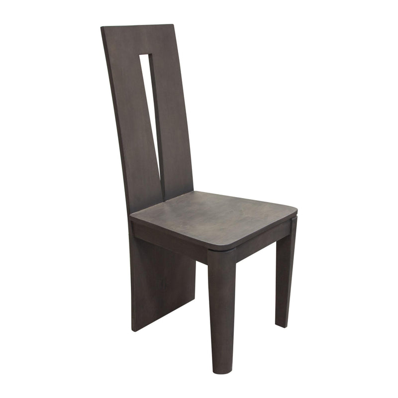 Motion 2-Pack Solid Mango Wood Dining Chair in Smoke Grey Finish w/ Silver Metal Inlay by Diamond Sofa - Furniture City (CA)l