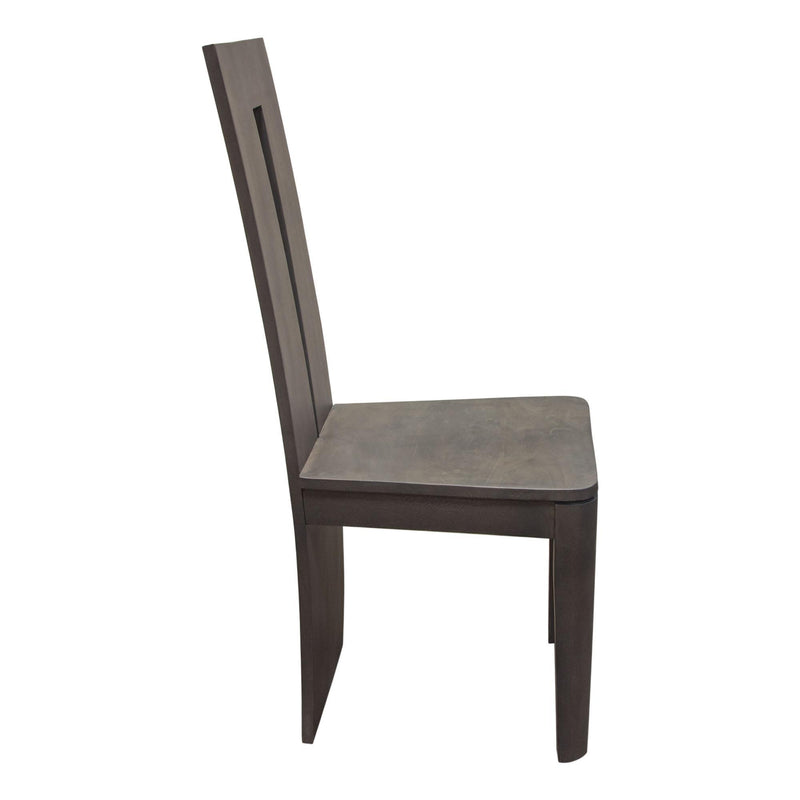 Motion 2-Pack Solid Mango Wood Dining Chair in Smoke Grey Finish w/ Silver Metal Inlay by Diamond Sofa - Furniture City (CA)l