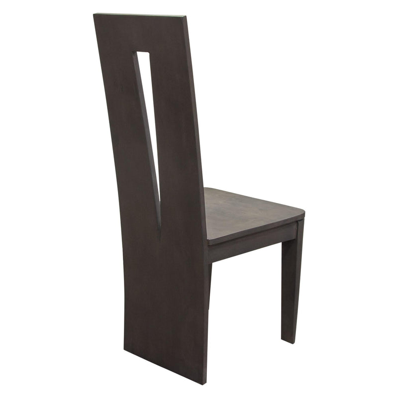 Motion 2-Pack Solid Mango Wood Dining Chair in Smoke Grey Finish w/ Silver Metal Inlay by Diamond Sofa - Furniture City (CA)l