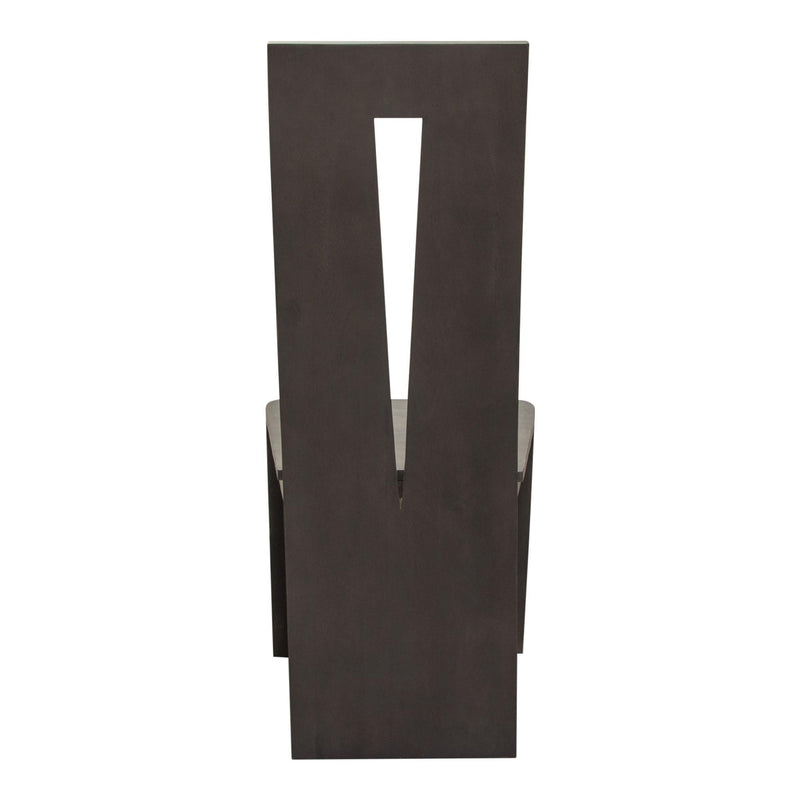 Motion 2-Pack Solid Mango Wood Dining Chair in Smoke Grey Finish w/ Silver Metal Inlay by Diamond Sofa - Furniture City (CA)l