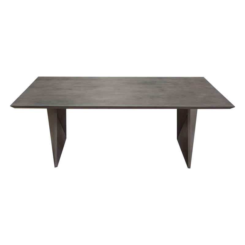 Motion Solid Mango Wood Dining Table in Smoke Grey Finish w/ Silver Metal Inlay by Diamond Sofa - Furniture City (CA)l