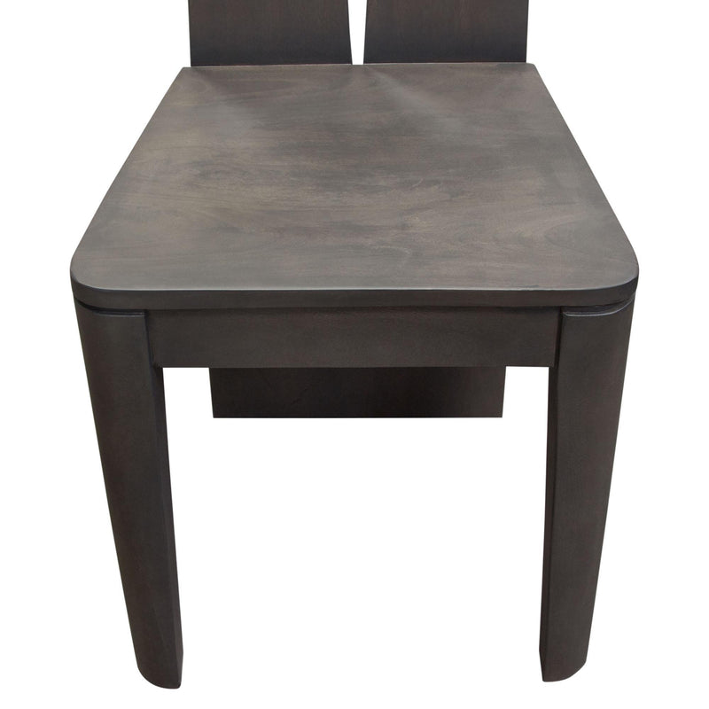 Motion 2-Pack Solid Mango Wood Dining Chair in Smoke Grey Finish w/ Silver Metal Inlay by Diamond Sofa - Furniture City (CA)l