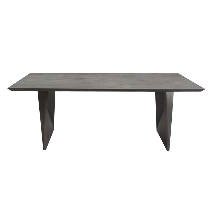 Motion Solid Mango Wood Dining Table in Smoke Grey Finish w/ Silver Metal Inlay by Diamond Sofa - Furniture City (CA)l
