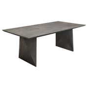 Motion Solid Mango Wood Dining Table in Smoke Grey Finish w/ Silver Metal Inlay by Diamond Sofa - Furniture City (CA)l