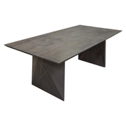 Motion Solid Mango Wood Dining Table in Smoke Grey Finish w/ Silver Metal Inlay by Diamond Sofa - Furniture City (CA)l