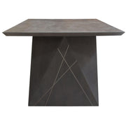 Motion Solid Mango Wood Dining Table in Smoke Grey Finish w/ Silver Metal Inlay by Diamond Sofa - Furniture City (CA)l