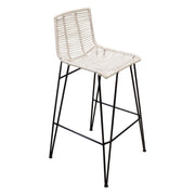 Olive 2-Pack Bar Height Chair w/ Natural Rope Seat/Back & Black Iron Frame by Diamond Sofa - Furniture City (CA)l