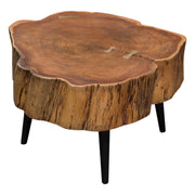 Panorama Natural Acacia One of a Kind Cocktail Table w/ Live Edge & Black Iron Legs by Diamond Sofa - Furniture City (CA)l