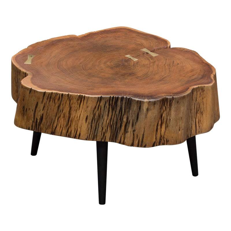 Panorama Natural Acacia One of a Kind Cocktail Table w/ Live Edge & Black Iron Legs by Diamond Sofa - Furniture City (CA)l