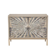 Prisma 2-Door Accent Cabinet w/ Dyed Bone Inlay Sunburst w/ Brass Legs by Diamond Sofa - Furniture City (CA)l