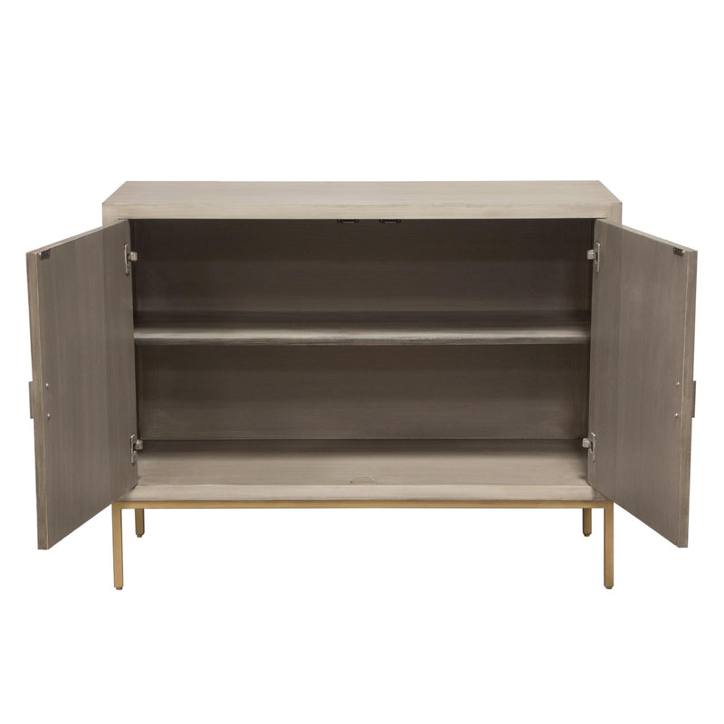 Prisma 2-Door Accent Cabinet w/ Dyed Bone Inlay Sunburst w/ Brass Legs by Diamond Sofa - Furniture City (CA)l