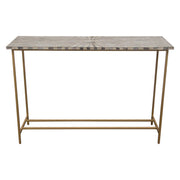 Prisma Console Table w/ Dyed Bone Inlay Sunburst Top & Brass Legs by Diamond Sofa - Furniture City (CA)l