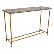 Prisma Console Table w/ Dyed Bone Inlay Sunburst Top & Brass Legs by Diamond Sofa - Furniture City (CA)l