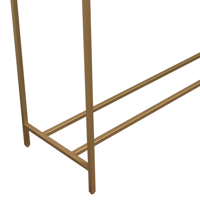 Prisma Console Table w/ Dyed Bone Inlay Sunburst Top & Brass Legs by Diamond Sofa - Furniture City (CA)l