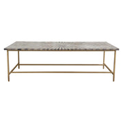 Prisma Cocktail Table w/ Dyed Bone Inlay Sunburst Top & Brass Legs by Diamond Sofa - Furniture City (CA)l