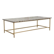 Prisma Cocktail Table w/ Dyed Bone Inlay Sunburst Top & Brass Legs by Diamond Sofa - Furniture City (CA)l