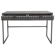 Spectrum 2-Drawer Solid Mango Wood Desk in Smoke Grey Finish w/ Gun Metal Finished Legs by Diamond Sofa - Furniture City (CA)l