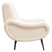 Cameron Accent Chair in Bone Boucle Textured Fabric w/ Black Leg by Diamond Sofa - Furniture City (CA)l