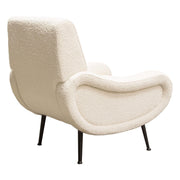 Cameron Accent Chair in Bone Boucle Textured Fabric w/ Black Leg by Diamond Sofa - Furniture City (CA)l