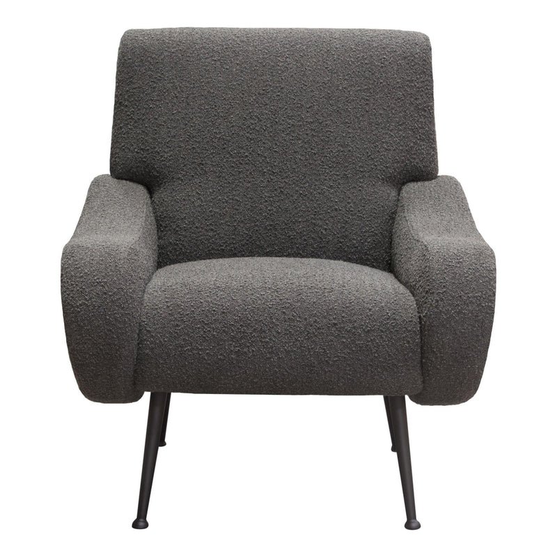 Cameron Accent Chair in Chair Boucle Textured Fabric w/ Black Leg by Diamond Sofa - Furniture City (CA)l