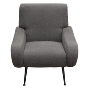 Cameron Accent Chair in Chair Boucle Textured Fabric w/ Black Leg by Diamond Sofa - Furniture City (CA)l