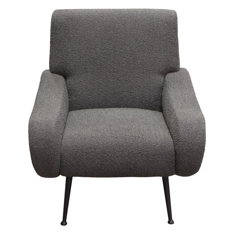 Cameron Accent Chair in Chair Boucle Textured Fabric w/ Black Leg by Diamond Sofa - Furniture City (CA)l