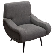 Cameron Accent Chair in Chair Boucle Textured Fabric w/ Black Leg by Diamond Sofa - Furniture City (CA)l