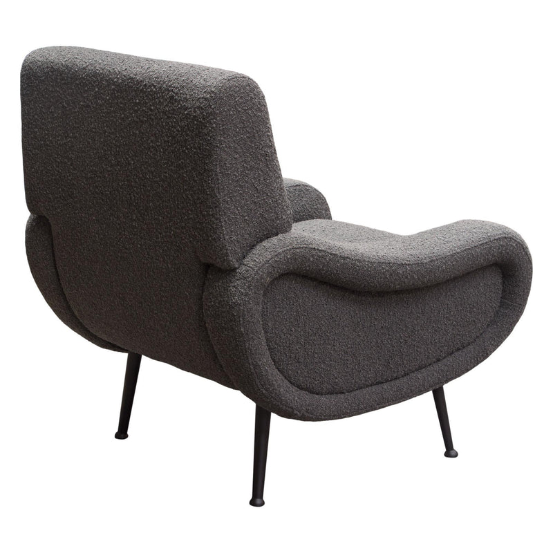 Cameron Accent Chair in Chair Boucle Textured Fabric w/ Black Leg by Diamond Sofa - Furniture City (CA)l