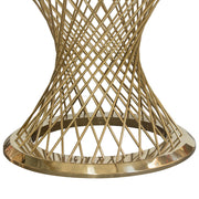 Solstice 60" Round Dining Table with Genuine Marble Top and Polished Gold Spiral Spoked Base by Diamond Sofa - Furniture City (CA)l