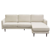 Kelsey Reversible Chaise Sectional in Cream Fabric by Diamond Sofa - Furniture City (CA)l