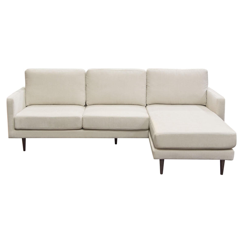 Kelsey Reversible Chaise Sectional in Cream Fabric by Diamond Sofa - Furniture City (CA)l