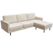 Kelsey Reversible Chaise Sectional in Cream Fabric by Diamond Sofa - Furniture City (CA)l