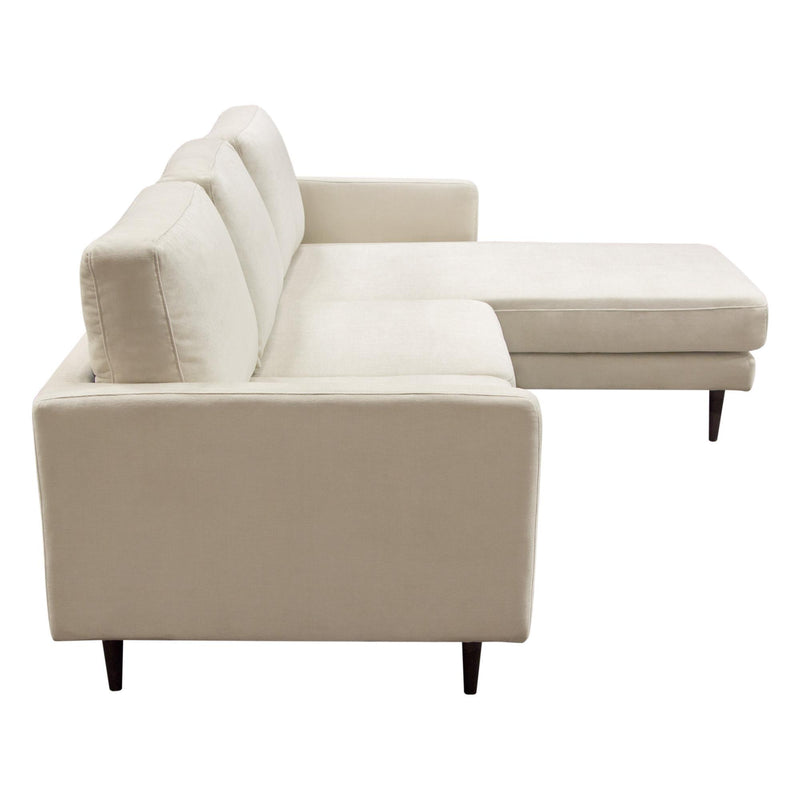 Kelsey Reversible Chaise Sectional in Cream Fabric by Diamond Sofa - Furniture City (CA)l