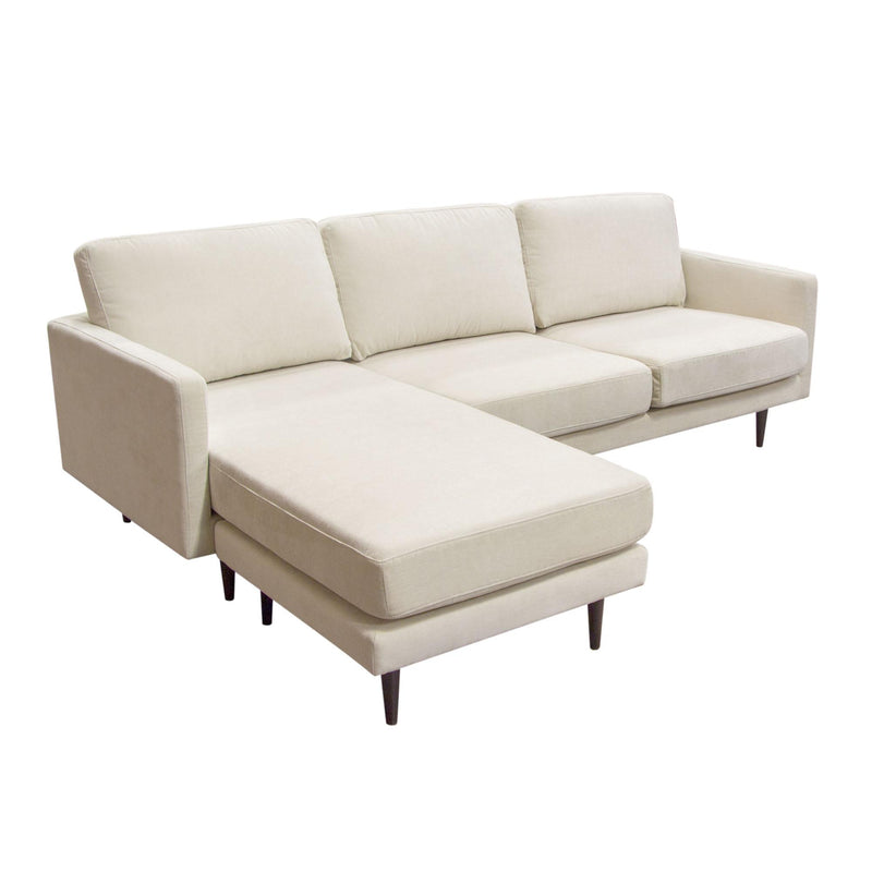 Kelsey Reversible Chaise Sectional in Cream Fabric by Diamond Sofa - Furniture City (CA)l