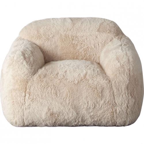 Dawson Accent Chair in Yak Sand Natural Faux Fur - Furniture City (CA)l